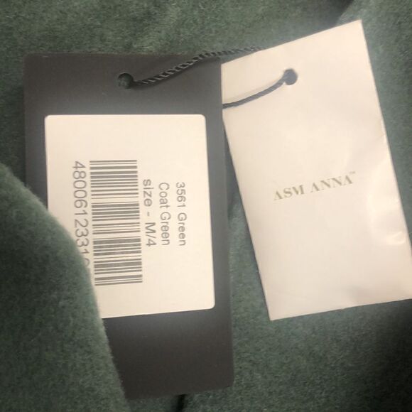 ASM ANNA GREEN COAT NEW WITH TAGS SIZE 4 100% WOOL - Picture 3 of 3
